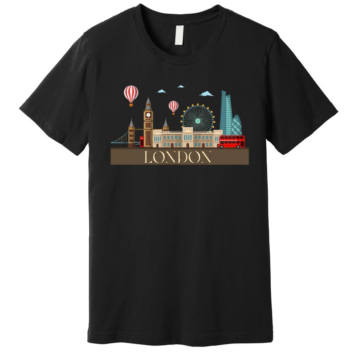 London Souvenir England Vintage City British Uk Premium T-Shirt