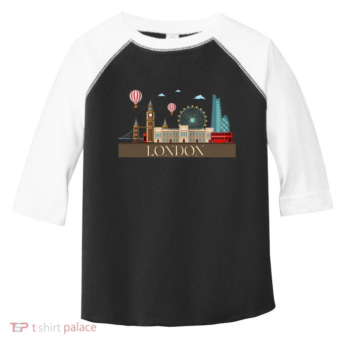 London Souvenir England Vintage City British Uk Toddler Fine Jersey T-Shirt