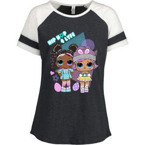 LOL Surprise Easter Hip Hop 4 Life Enza Ladies Jersey Colorblock Tee