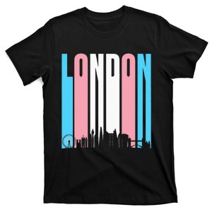 London Skyline England Flag T-Shirt