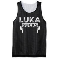 Luka Sucks Funny Sports Design Mesh Reversible Basketball Jersey Tank