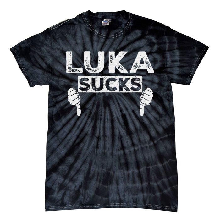 Luka Sucks Funny Sports Design Tie-Dye T-Shirt