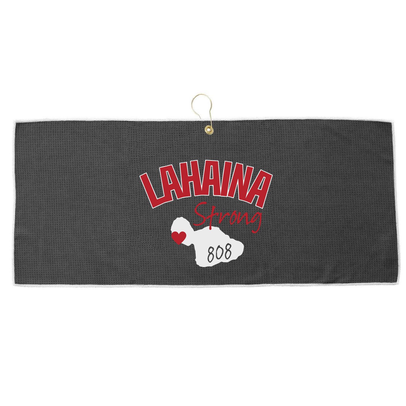 Lahaina Strong Fire Maui Wildfire Charity Lahaina Support Large Microfiber Waffle Golf Towel