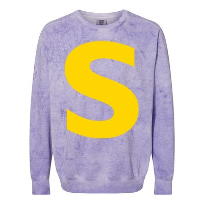 Letter S Funny Chipmunk Group Matching Halloween Costume Colorblast Crewneck Sweatshirt