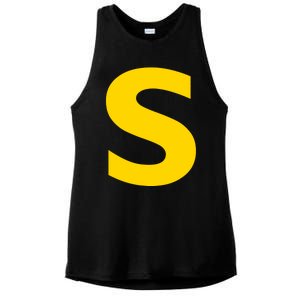 Letter S Funny Chipmunk Group Matching Halloween Costume Ladies PosiCharge Tri-Blend Wicking Tank