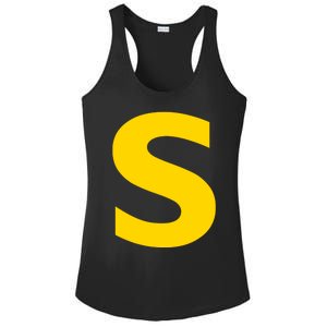 Letter S Funny Chipmunk Group Matching Halloween Costume Ladies PosiCharge Competitor Racerback Tank