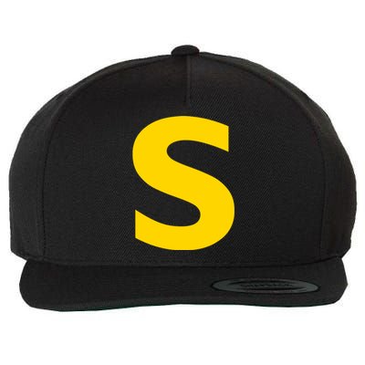 Letter S Funny Chipmunk Group Matching Halloween Costume Wool Snapback Cap