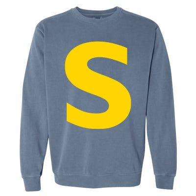 Letter S Funny Chipmunk Group Matching Halloween Costume Garment-Dyed Sweatshirt