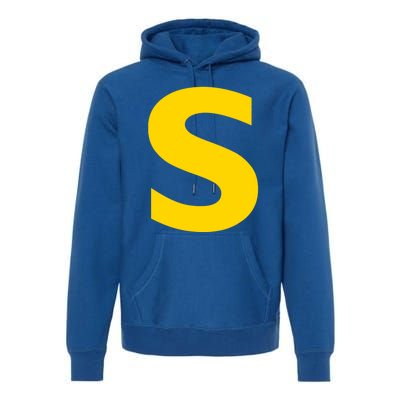 Letter S Funny Chipmunk Group Matching Halloween Costume Premium Hoodie