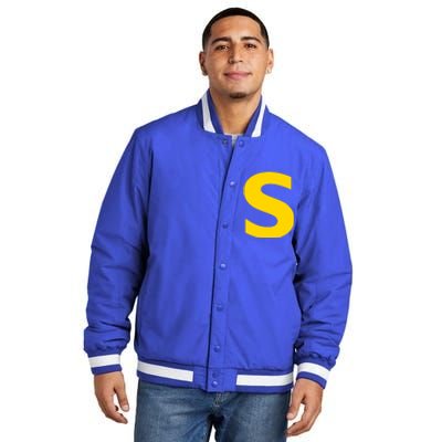 Letter S Funny Chipmunk Group Matching Halloween Costume Insulated Varsity Jacket