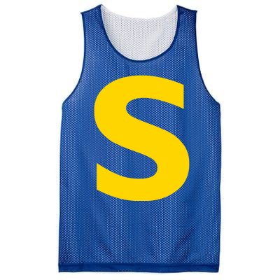 Letter S Funny Chipmunk Group Matching Halloween Costume Mesh Reversible Basketball Jersey Tank