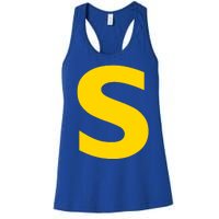 Letter S Funny Chipmunk Group Matching Halloween Costume Women's Racerback Tank