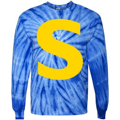 Letter S Funny Chipmunk Group Matching Halloween Costume Tie-Dye Long Sleeve Shirt