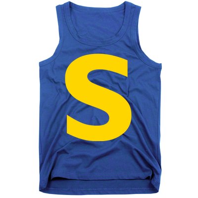 Letter S Funny Chipmunk Group Matching Halloween Costume Tank Top