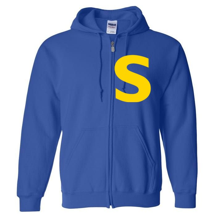 Letter S Funny Chipmunk Group Matching Halloween Costume Full Zip Hoodie