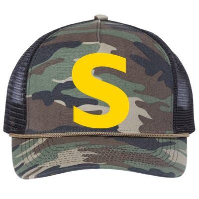 Letter S Funny Chipmunk Group Matching Halloween Costume Retro Rope Trucker Hat Cap