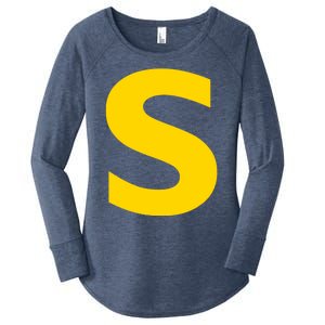 Letter S Funny Chipmunk Group Matching Halloween Costume Women's Perfect Tri Tunic Long Sleeve Shirt