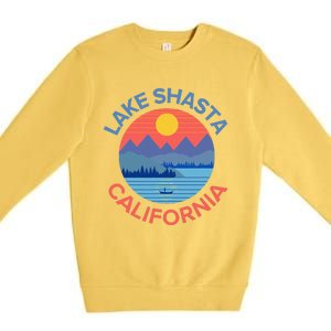 Lake Shasta Fishing Hiking Camping Premium Crewneck Sweatshirt