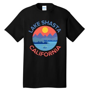 Lake Shasta Fishing Hiking Camping Tall T-Shirt