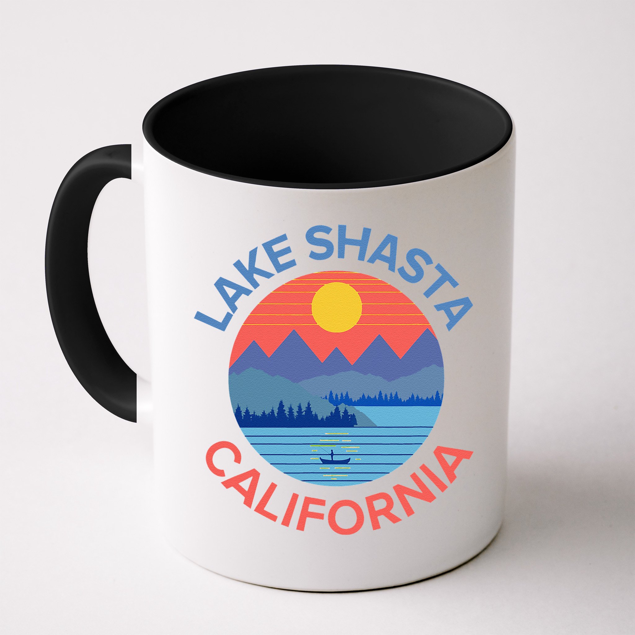 Lake Shasta Fishing Hiking Camping Mug