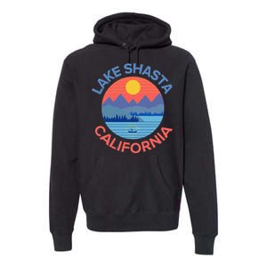 Lake Shasta Fishing Hiking Camping Premium Hoodie