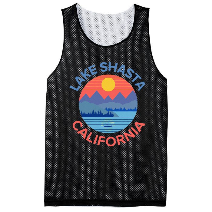 Lake Shasta Fishing Hiking Camping Mesh Reversible Basketball Jersey Tank