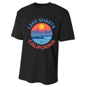 Lake Shasta Fishing Hiking Camping Performance Sprint T-Shirt