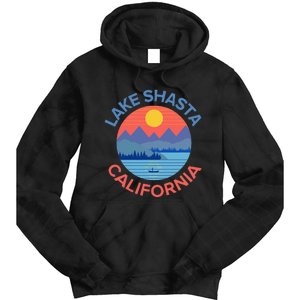 Lake Shasta Fishing Hiking Camping Tie Dye Hoodie