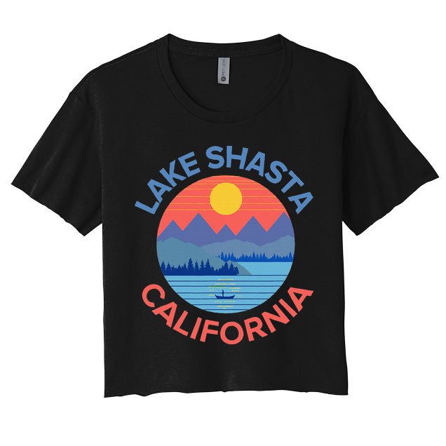 Lake Shasta Fishing Hiking Camping Crop Top