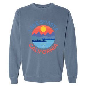 Lake Shasta Fishing Hiking Camping Garment-Dyed Sweatshirt