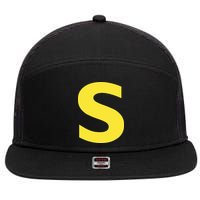 Letter S Funny Chipmunk Group Matching Halloween 7 Panel Mesh Trucker Snapback Hat