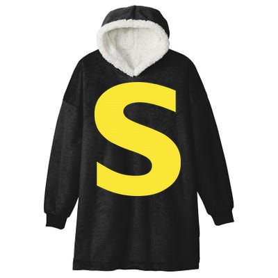 Letter S Funny Chipmunk Group Matching Halloween Hooded Wearable Blanket