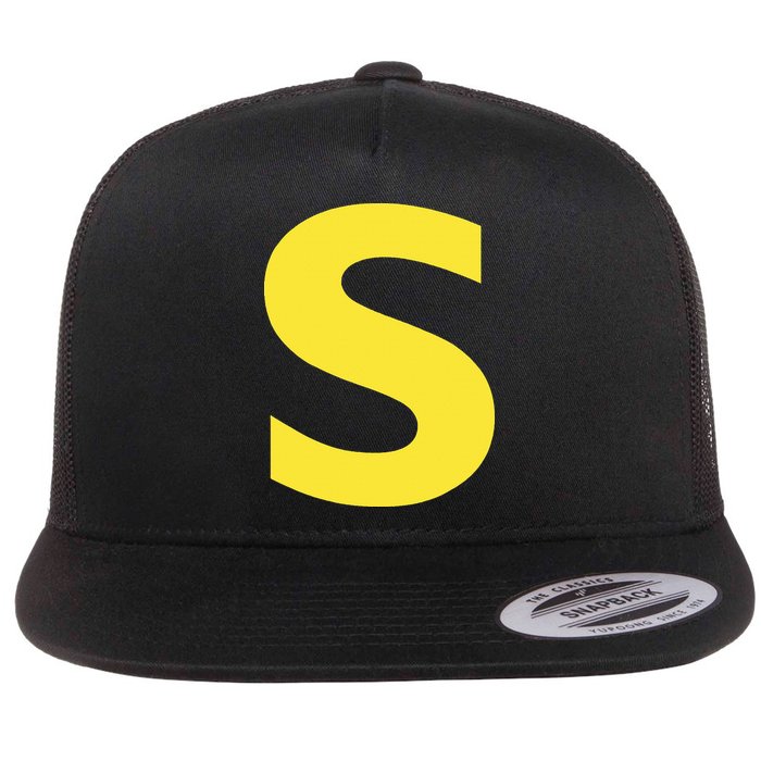 Letter S Funny Chipmunk Group Matching Halloween Flat Bill Trucker Hat