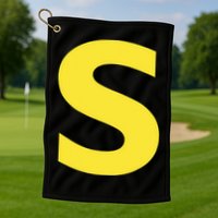 Letter S Funny Chipmunk Group Matching Halloween Golf Towel