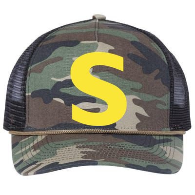 Letter S Funny Chipmunk Group Matching Halloween Retro Rope Trucker Hat Cap