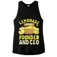 Lemonade Stand Founder And CEO Lemon Juice Citrus Drink Ladies PosiCharge Tri-Blend Wicking Tank