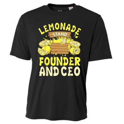 Lemonade Stand Founder And CEO Lemon Juice Citrus Drink Cooling Performance Crew T-Shirt