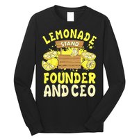 Lemonade Stand Founder And CEO Lemon Juice Citrus Drink Long Sleeve Shirt