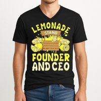 Lemonade Stand Founder And CEO Lemon Juice Citrus Drink V-Neck T-Shirt