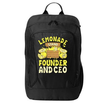 Lemonade Stand Founder And CEO Lemon Juice Citrus Drink City Backpack