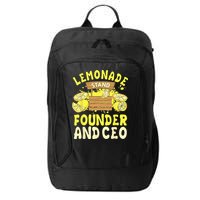 Lemonade Stand Founder And CEO Lemon Juice Citrus Drink City Backpack