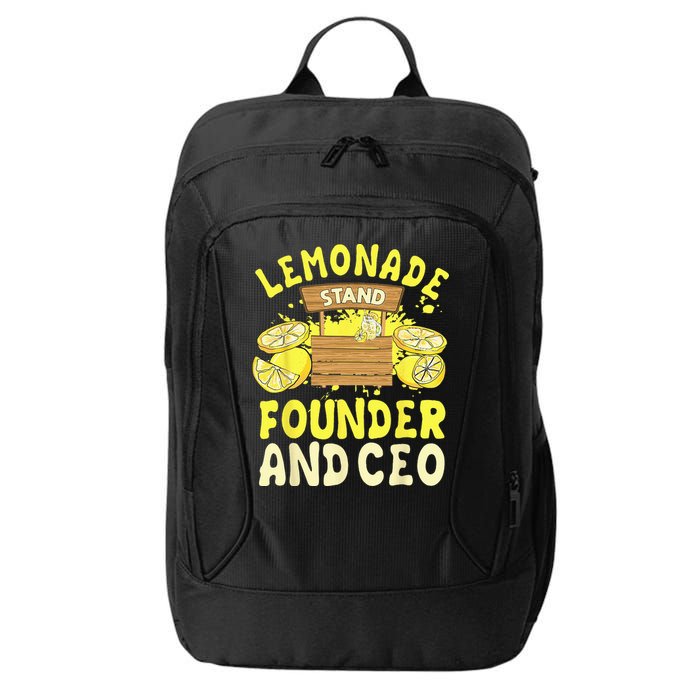 Lemonade Stand Founder And CEO Lemon Juice Citrus Drink City Backpack