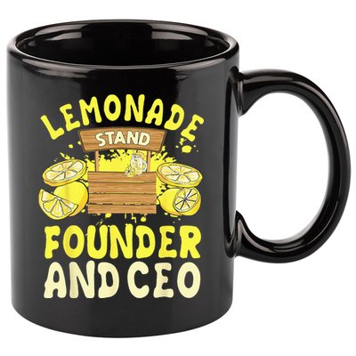 Lemonade Stand Founder And CEO Lemon Juice Citrus Drink 11oz C Handle Ceramic Mug