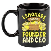 Lemonade Stand Founder And CEO Lemon Juice Citrus Drink 11oz C Handle Ceramic Mug