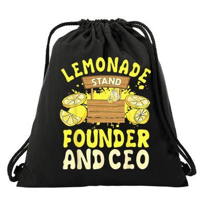 Lemonade Stand Founder And CEO Lemon Juice Citrus Drink Drawstring Bag