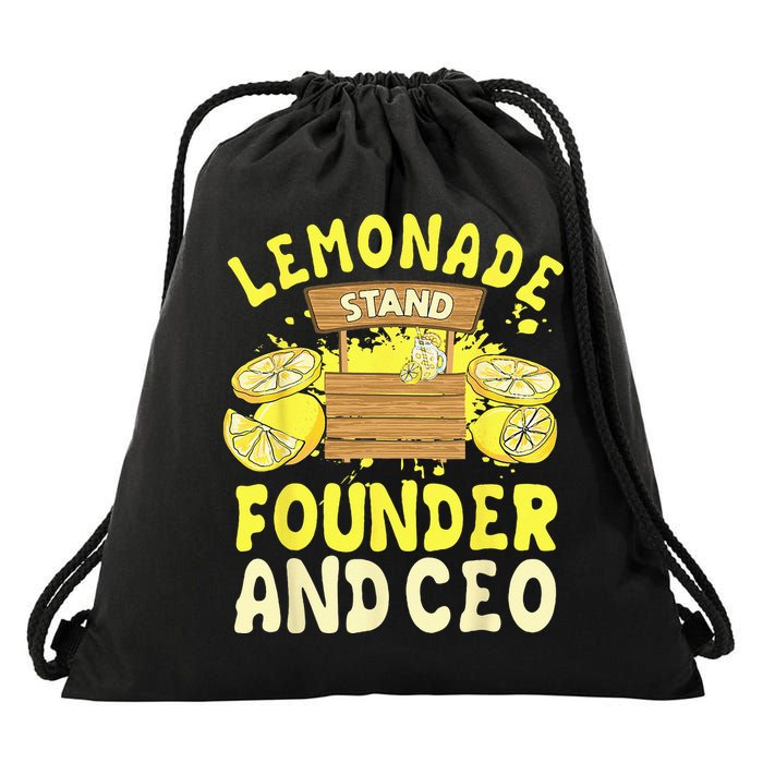 Lemonade Stand Founder And CEO Lemon Juice Citrus Drink Drawstring Bag