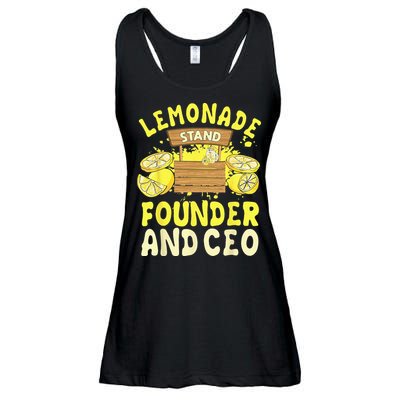 Lemonade Stand Founder And CEO Lemon Juice Citrus Drink Ladies Essential Flowy Tank