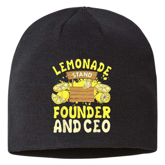 Lemonade Stand Founder And CEO Lemon Juice Citrus Drink Sustainable Beanie