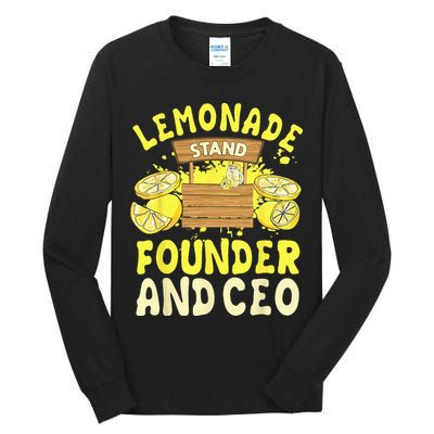 Lemonade Stand Founder And CEO Lemon Juice Citrus Drink Tall Long Sleeve T-Shirt