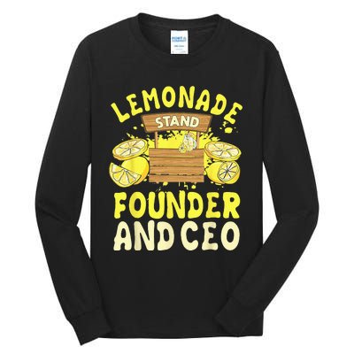 Lemonade Stand Founder And CEO Lemon Juice Citrus Drink Tall Long Sleeve T-Shirt